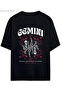 Gothic Zodiac Design Series Gemini (Gemini Zodiac Sign) Printed Cotton Unisex T-Shirt