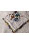 Brand Handcrafted Needle Embroidered Writing 100% Cotton Muslin – 4 Sides Embroidered Elegant Headscarf 100X100 cm - 4