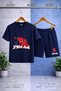 Children's Orumcekman Red Ag Eller Yazida Printed Crew Neck T-Shirt - Shorts Set