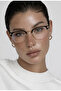 Nova Square Rectangular 55 Ekartman Metal Transparent Women Men Unisex Blue Light Protection Screen Glasses Eyewear - 6