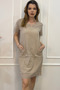 100% Organic Cotton Women's Dress with Embroidery Detail on Collar and Skirt - Authentic Dress