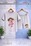 Children's Sinser Girls' Toy on the Arm Printed Crew Neck T-Shirt - Shorts Set