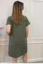 100% Organic Cotton Women's Dress with Embroidery Detail on Collar and Skirt - Authentic Dress - 2