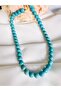 Turquoise 10 mm Turquoise Natural Stone Necklace 44 cm - 4