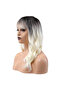 Daalı Short Perçemli Fiber Sen Wig / / White Platinum Ombreli - 3