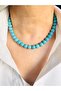 Turquoise 10 mm Turquoise Natural Stone Necklace 44 cm - 2