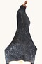 Elegant Black Embellished Kaftan Abaya - 2