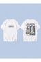 Space Road Printed 100% Cotton Oversize Unisex T-Shirt Relaxed Fit T-Shirt