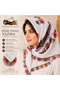 Brand Handcrafted Needle Embroidered Writing 100% Cotton Muslin – 4 Sides Embroidered Elegant Headscarf 100X100 cm