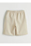 Beige Elastic Waist Boys' Shorts from Güli̇s Gi̇yi̇m - 3