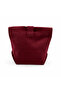 Velvet Makeup Bag Claret Red – Love Embroidered Suede Lined Organizer & Travel Bag 17X23X10 cm - 3