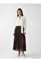 Özmarka New Season Elastic Waist Patterned Flared Skirt