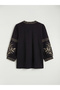 Original Tie-Neck Embroidered Blouse - 6