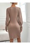 Rochie midi Delan bej - S - 2
