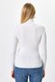 Ribbed Turtleneck Long Sleeve Blouse - 4