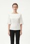 Ecru Volan Sleeve Back Tie Blouse 261128 - 2