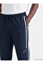 Navy Blue Comfortable Fit Printed Men's Tracksuit Bottoms - 3