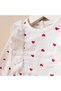 Baby Girl Cotton Summer Romper Newborn Floral and Heart Patterned Jumpsuit with Headband and Booties Set - 8