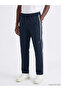 Navy Blue Comfortable Fit Printed Men's Tracksuit Bottoms - 6