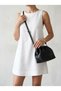 Diana Knitted Detailed Hand and Shoulder Bag with Magnet Closure, Black - 5