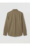 Khaki Standard Fit Wool Blend Men's Shirt
