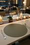 American Service Round Faux Leather Tray Set of 6 - 2