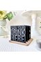 Set of 5 Laser Cut Design Coasters - "Park Your Drink Here" Decorative Coaster with Special Wooden Stand