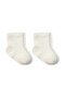 Bowknot Combed Cotton Socks 2-Pack 10150 Ecru
