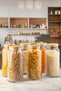 Set of 6 Large Vacuum Jars with Bamboo Lids 1300ml