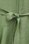 Cuff Sleeves, Flared Wide Leg Pants, Belted Jacquard Gofre Suit - Pistachio Green - 7