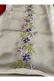 Elegant Flower Pattern Embroidered Crepe Fabric Prayer Cover, Dowry Mevlit Headscarf Without Needlework - 5