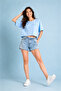 Crew Neck Crop T-Shirt with Pocket Detail - 2