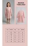 Girls' Scalloped Long Sleeve Dress, Crew Neck Waist Tie Special Occasion Cotton Dress, Ages 3-8 - 2