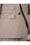 Slim Fit Double-Breasted Pointed Lapel Flap Pocket Striped Men's Suit Mink T20142-26 - 5