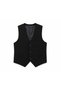 Boy's Black Classic Vest with Buttons – Ages 5-13