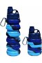 Silicone Collapsible Water Bottles, 500ml Portable Foldable Expandable Water Bottle Sports Cup
