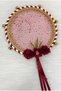 Burgundy Bridal Bridesmaid Tambourine, Shiny Stone, Flower and Sparkling Sequin Decorated, Wedding Henna Night Bride Circumcision Party Event 1 Piece - 4