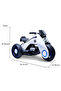 Rechargeable Kids Electric Motorcycle Tricycle With Button Controls Silver - 3