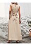 Women's Open Shoulders and Waist Tie Long Aerobin Dress - 3