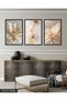 Elegant Flowers 3 Pieces Wooden Framed Painting Act - 3