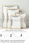 White Delicate Flowers 3 Pieces Black Wooden Framed Painting Act - 6