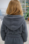 Luna Soft Girls'/Boys' Hooded Cotton Bathrobe Plush Dressing Gown |   Dark Gray - 5