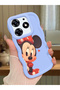 Tecno Spark 10 Pro Compatible Shockproof Simple Blue Silicone Phone Case Minnie Pattern