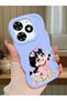 For Tecno Spark 20C Compatible Shockproof Simple Blue Silicone Phone Case Cute Girl Pattern