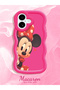iPhone 16 Plus Compatible Shockproof Simple Red Silicone Phone Case Minnie Pattern - 2