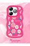 Infinix Smart 8 Pro Compatible Shockproof Simple Red Silicone Phone Case Cover Flower Pattern - 2