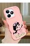 For Realme C51 Compatible Shockproof Simple Pink Silicone Phone Case Cute Girl Pattern