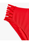 High Waist Bikini Bottom with Drawstring Sides - 6
