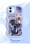 iPhone 12 Compatible Shockproof Simple Blue Silicone Phone Case Tom and Jerry Pattern - 2