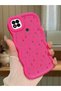 Redmi 10A Compatible Shockproof Simple Red Silicone Phone Case Cover Flower Pattern